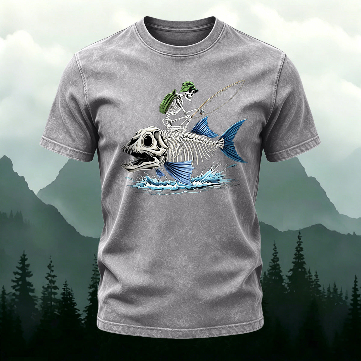 Hobby Fishing Print Fashion Ultra-soft Fabric T-Shirt