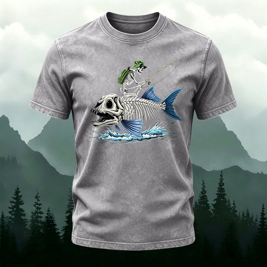 Hobby Fishing Print Fashion Ultra-soft Fabric T-Shirt