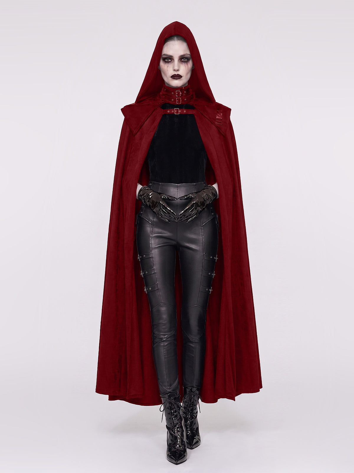 Retro Medieval Dark Style COS Hooded Long Cloak