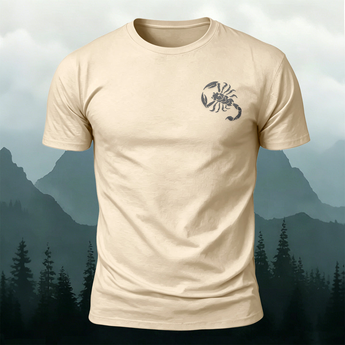 Lobster Print on the Chest Comfortable Outdoor Cotton Tee