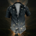 Men's Skull Print Gradient Shirt