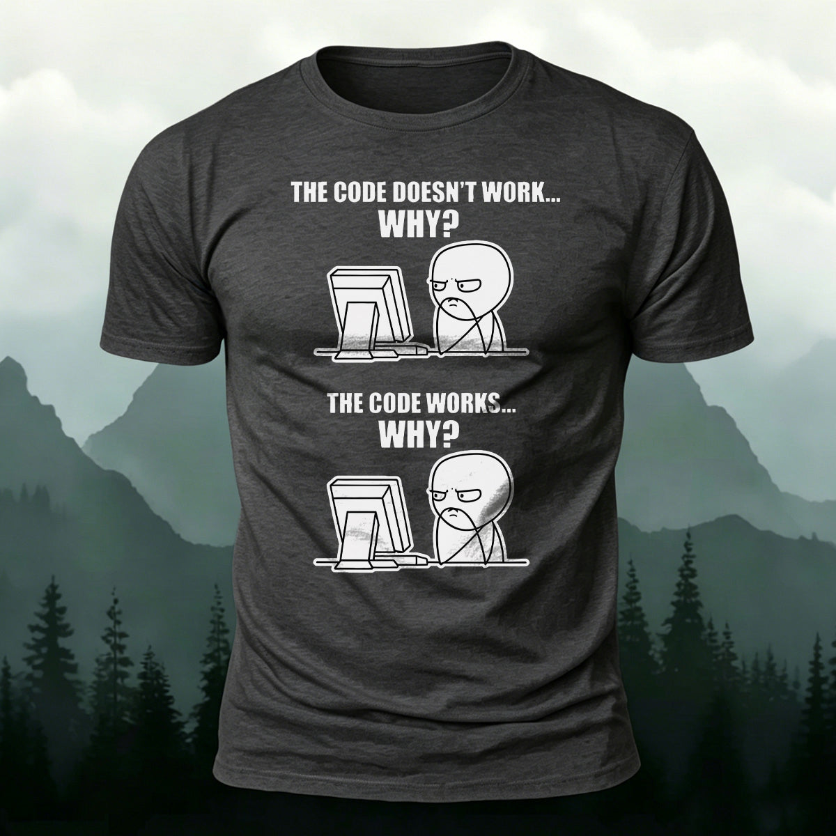 Fun Work Status Graphic Soft Skin-Friendly T-Shirt