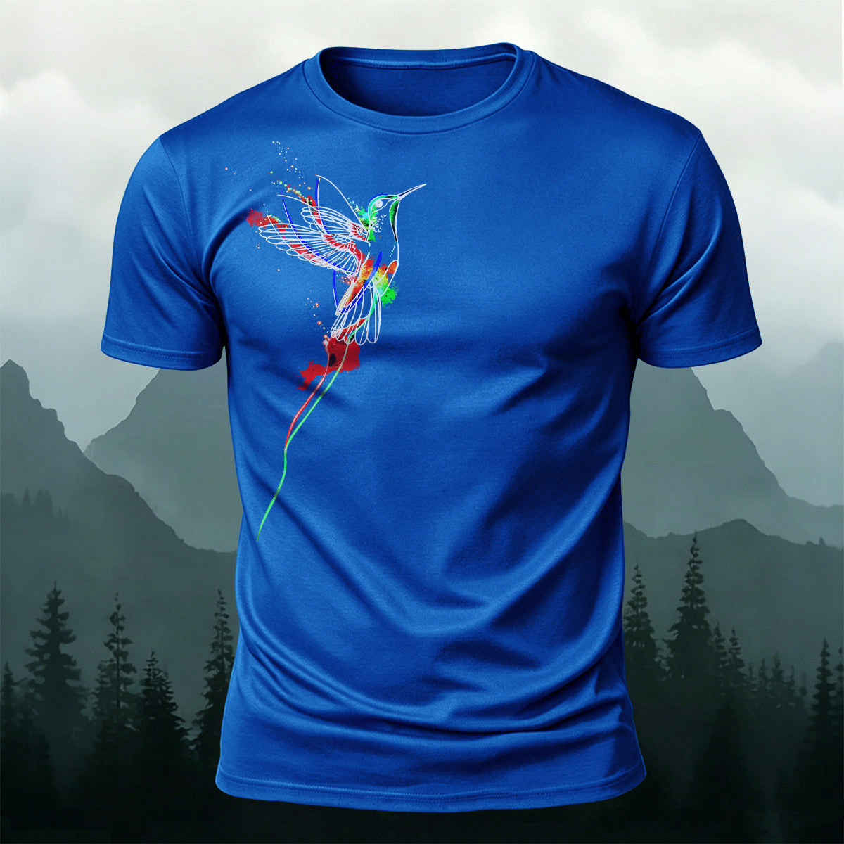 Colorful Flying Bird Natural Style 100% Cotton T-Shirt