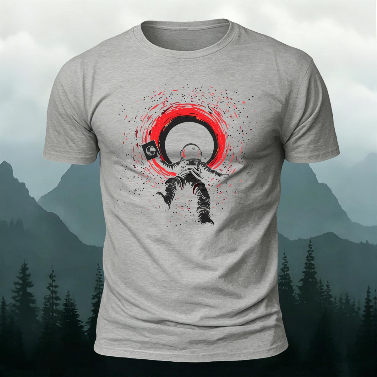 Cosmic Dream Space Print Casual Cotton T-Shirt