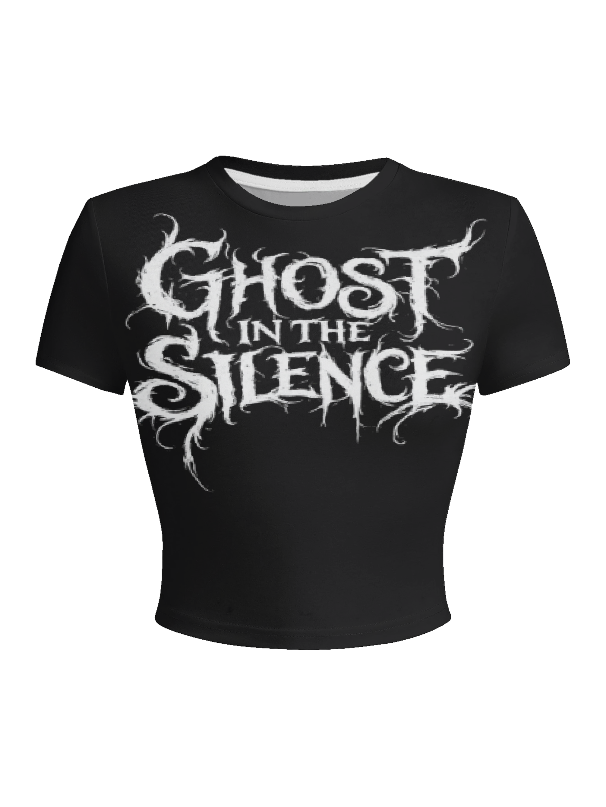Dark Gothic Artistic Letter Print Casual Short-Sleeve T-Shirt