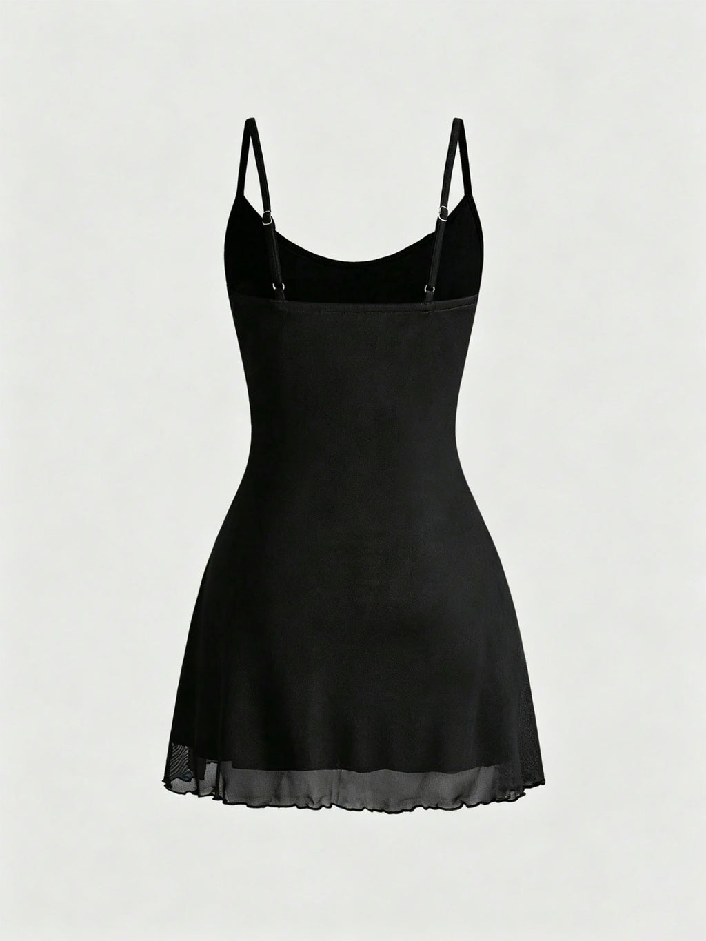 Dark-themed Skeleton-Print Bodycon Spaghetti-Strap Dress