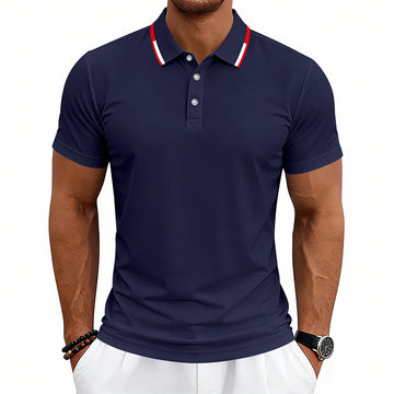 Colorblock Short Sleeve Polo Shirt